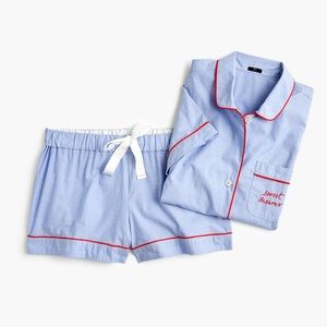 Jcrew NWOT embroidered sweet dreams panamas set XS